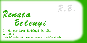 renata belenyi business card